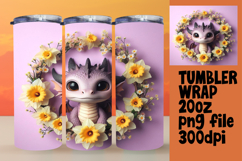 20oz Tumbler Wrap for Personalization , Dragon Product Image 1