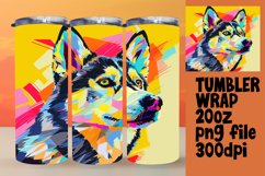 Vibrant Dog Pattern Tumbler Wrap 20oz Design Product Image 1
