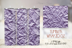 Texture of crumpled lilac paper straight tumbler 20oz wrap Product Image 1