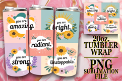Vibrant Joy 20oz tumbler wrap, Quote Product Image 1
