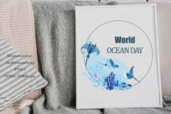 Sublimation Watercolor Sea Animals Painting. Product Image 3