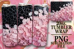 Marvelous Glam Glitter Leopard &amp; Floral Tumbler Wrap Product Image 1