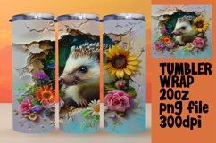 Spring Tumbler Wrap: 3D Hole in Wall with Animals Product Image 1