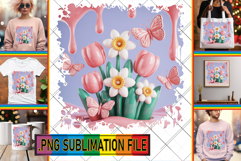Charming TOTE BAG Magic Ideas, 3D Flowers Product Image 1