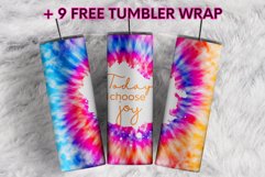 Today Ichoose Joy Tie Dye Bleach 20 oz tumbler sublimation Product Image 1