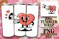 Cheerful Reflections 20oz tumbler wrap, Valenines Heart Product Image 1