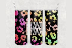 Mama Glitter Leopard 20 oz sublimation design tumbler Product Image 1