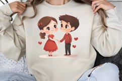 Cute Watercolor Valentines Day Clipart PNG Product Image 1