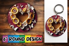 Cheerful Ornaments Circle PNG, 3D Heart Product Image 1