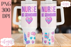 Nurse in progress 40oz tumbler wrap PNG, Nursing student PNG Product Image 2