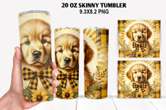 Dog Skinny Tumbler 20oz Wrap Design, Animal Tumbler Wrap Product Image 1