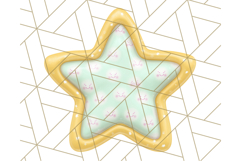 Cute Puffy Star Clipart PNG, 3D Glossy Pastel Stars Clip Art Product Image 3