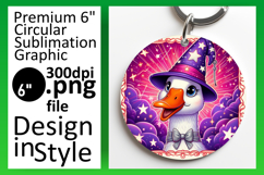 Unique Circle PNG Car Coaster Design , Goose Product Image 1