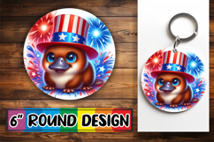 Cheerful Ornaments Circle Design, USA Animals Product Image 1