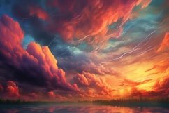 Dark Colour Clouds Background Wallpaper Product Image 1