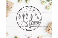 Camping svg, mountain svg, adventure svg, hiking svg Product Image 2