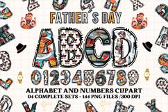 Father’s Day Alphabet clipart, father’s day letters doodle Product Image 1