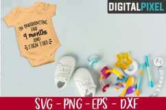 In Quarantine for 9 Months Svg, Baby Sayings Svg Product Image 2