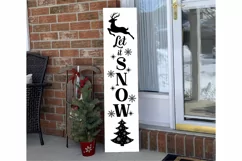 Christmas Porch Sign SVG, Let it snow SVG, Christmas Svg, Product Image 2