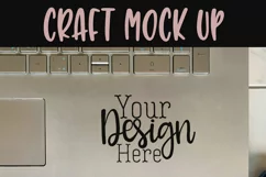 Laptop decal on hexagons III| Craft mock up Product Image 3