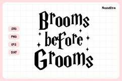 Wizard Bachelorette Party Saying SVG | Brooms Before Grooms Product Image 3