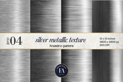 Silver Metallic Texture |Brushed Metal Background Product Image 1