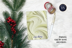 Matcha Latte Swirl Pattern, Creamy Matcha Abstract Paper Product Image 4