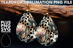 Playful teardrop EARRINGS Art, Leopard Prints Product Image 1