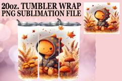 WHIMSICAL SUBLIMATION 20oz TUMBLER WRAP, Cute Dino Product Image 1