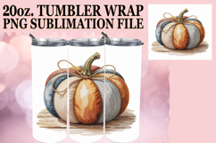 Vibrant spirit 20oz tumbler wrap, Pumpkin Watercolor Product Image 1
