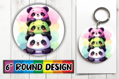 Bright Circle Ornaments Design PNG, Cute Animals Product Image 1