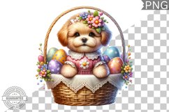 Easter Dog Sublimation - Easter Clipart PNG Design Product Image 1