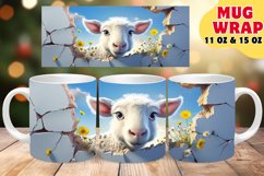 Sublimation Bliss: Mug Wrap with Animal Surprises Product Image 1