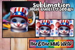 Happy moments 11oz 15oz sublimation wrap, USA Animals Product Image 1