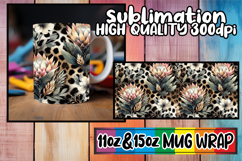 Cheerful smiles 11oz 15oz sublimation wrap, Leopard Prints Product Image 1