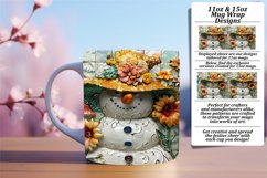 Christmas Cheer Snowman Mug Wrap 11oz/15oz Summer Snow Fest Product Image 1