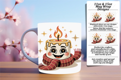 Fancy 11oz Mug Wrap Png Design , Cute Christmas Product Image 1