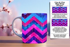 Colorful Glitter Stripe 11oz/15oz Pattern Mug Wrap Product Image 1