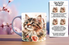 Playful Cats on Springtime Mug Wraps Product Image 1
