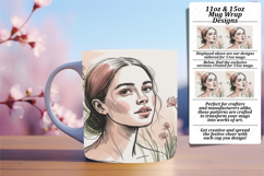 Quirky 15oz Mug Wrap Png Artwork , Beauty Woman Product Image 1