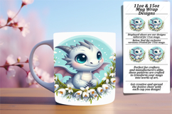 Beautiful 15oz Mug Wrap Png Design , Dragon Product Image 1