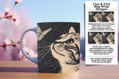 Vibrant Cat Mug Wrap: Sublime Sublimation Product Image 1