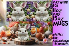 Charming 3D Easter Bunny Wrap Sublimation 11oz Product Image 1