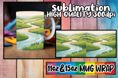 Vibrant hues 11oz 15oz mug wrap, Spring Product Image 1