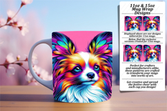 Lovely 11oz Mug Wrap Png Template , Dog Product Image 1