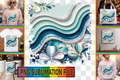 Vibrant TOTE BAG Gift PNG, Pattern Product Image 1