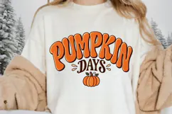 Pumpkin Days PNG, Cute Autumn Pumpkin Typography Sublimation Product Image 2