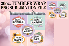 Sublimation Wonders 20oz tumbler wrap, Quote Product Image 1