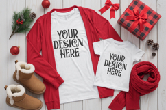 Christmas Family Matching Group T-Shirt Mockups | Holiday Fl Product Image 1