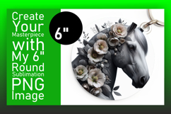 Lovely Round Design Car Coaster Artwork , Horse Product Image 1